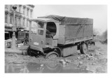 Railway Express Truck Muddle In Ditch Poster