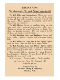 Directions For Beaton's Fly And Insect Destroyer Prints