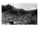 Manitou Springs, Colorado - Panoramic View of Town Prints
