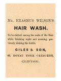 Mr. Erasmus Wilson's Hair Wash Posters