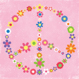 Peace Flowers II Poster von Louise Carey