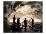 Ice Cave with Party, Mount Rainier, Undated Giclee Print by Asahel Curtis