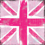 Union Jack Pink Prints by Louise Carey