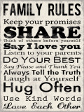 Family Rules Posters af Louise Carey Family Rules Posters af Louise Carey