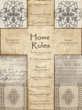 Home Rules Cross Affiches par Lisa Wolk