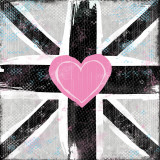 Union Jack Heart I Art by Louise Carey