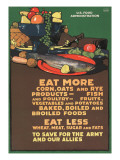 "Eat More Corn, Oats and RyeTo Save For the Army and Our Allies", 1918 Giclee Print by L.n. Britton
