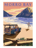 Morro Bay, CA - Woody on Beach Prints