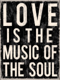 Love is the Music of the Soul Poster par Louise Carey