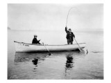 Holmes Harbor, Whidbey Island, Landing Fish, 1931 Giclee Print by Asahel Curtis