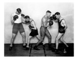 YMCA Boxing Class, Circa 1930 Reproduction procédé giclée par Chapin Bowen