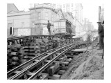 Tracks at 3rd and Madison, Seattle, 1907 Giclee Print by Asahel Curtis