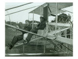 Harvey Crawford in Biplane, 1912 Giclee Print by Marvin Boland