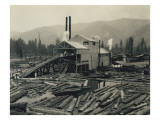 Logging Mill, Circa 1929 Giclee Print by Asahel Curtis