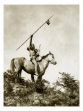 The Challenge (Yakama Warrior on Horseback, 1911) Reproduction procédé giclée par Eugene Everett Lavalleur and L.V. McWhorter