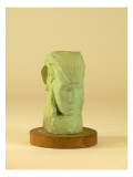 Green Plaster Sculpture Head is a Study By the Artist Giclee Print by James Wehn
