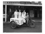 Union Market Delivery Motorcycle, 1927 Reproduction procédé giclée par Chapin Bowen