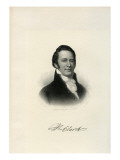 Steel Engraving Bust Portrait of William Clark Giclee Print