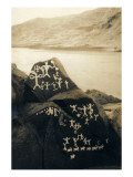 Petroglyphs at Buffalo Rock on the Snake River, Circa 1939 Giclee Print