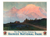 The New Yakima Gateway to Rainier National Park Poster, Circa 1925 Giclee Print by Sidney Laurence