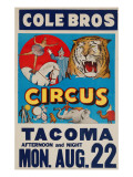 "Cole Bros. Circus: Tacoma", Circa 1938 Giclee Print
