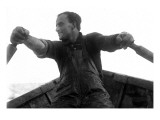 Fisherman Rowing Boat, Alaska Coast, Undated Giclee Print by Asahel Curtis