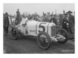 Driver and 5 Racecar, Tacoma Speedway, Circa 1919 Giclee Print by Marvin Boland