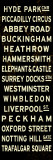 London Sign Reproducción en lienzo de la lámina