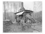 Donkey Engine at West Fork Logging Company, 1920 Giclee Print by Marvin Boland