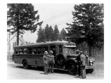 Gray Line Tour Bus, Circa 1930 Giclee-trykk av Chapin Bowen Gray Line Tour Bus, Circa 1930 Giclee-trykk av Chapin Bowen