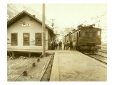 Railway Station at Tye, WA Giclee Print by Asahel Curtis and Walter Miller