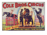 "Cole Bros. Circus: Miss Jean Allen, America's Most Fearless and Daring Horsewoman", Circa 1940 Giclee Print