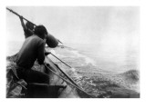 Neah Bay Whaler, 1930 Giclee Print by Asahel Curtis