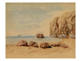 Beach Scene Giclee-trykk av Eleanor Bisson