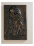 Plaque Titled "Washington at Valley Forge" Made of Bronze with Profile of George Washington Giclee Print by James Wehn