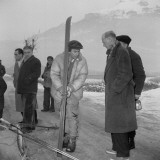 Lionel Terray, alpiniste français, entraîneur de l'équipe de ski du Québec en 1946 Photographie par Benno Graziani
