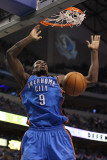 Oklahoma City Thunder v Dallas Mavericks - Game One, Dallas, TX - MAY 17: Serge Ibaka Photographic Print by Ronald Martinez