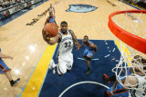 Oklahoma City Thunder v Memphis Grizzlies - Game Six, Memphis, TN - MAY 13: O.J. Mayo, James Harden Photographic Print by Joe Murphy