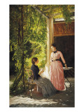 Sur la terrasse Reproduction procédé giclée par Max Nonnenbruch