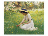 Flower Meadow reproduction procédé giclée par Arthur Hacker