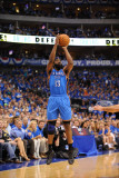 Oklahoma City Thunder v Dallas Mavericks - Game One, Dallas, TX - MAY 17: James Harden Photographic Print by Noah Graham