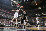 San Antonio Spurs v Memphis Grizzlies - Game Six, Memphis, TN - APRIL 29: Tiago Splitter and Marc G Photographic Print by Joe Murphy