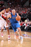 Dallas Mavericks v Portland Trail Blazers - Game Three, Portland, OR - APRIL 21: Jason Kidd and And Photographic Print by Sam Forencich