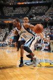 Oklahoma City Thunder v Memphis Grizzlies - Game Six, Memphis, TN - MAY 13: Mike Conley and Russell Photographic Print by Joe Murphy