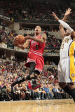 Chicago Bulls v Indiana Pacers - Game Three, Indianapolis, IN - APRIL 21: Derrick Rose and Danny Gr Photographic Print by Ron Hoskins