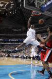 Portland Trail Blazers v Dallas Mavericks - Game One, Dallas, TX - APRIL 16: Brendan Haywood and La Photographic Print by Danny Bollinger