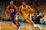 Los Angeles Lakers v New Orleans Hornets - Game Three, New Orleans, LA - APRIL 22: Trevor Ariza and Photographic Print by Chris Graythen