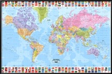World Map - Political Print