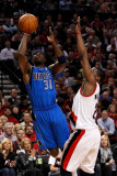 Dallas Mavericks v Portland Trail Blazers - Game Three, Portland, OR - APRIL 21: Jason Terry and We Photographic Print by Jonathan Ferrey
