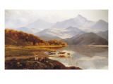 A Lakeside Gathering Giclee-trykk av Henry John Boddington